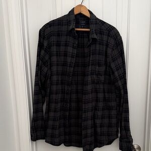 J. Crew Men's Dark Checkered Shirt